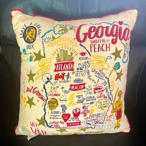 Georgia state decorative pillow 21x20